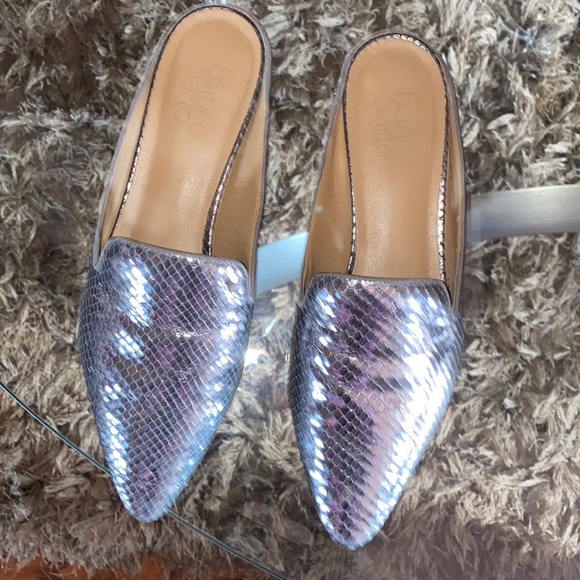 franco sarto white mules